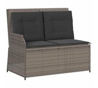 Polyrattan grigio design moderno reclinabile regolabile 220 kg 22.8