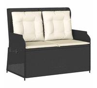 Polyrattan resistente con schienale reclinabile regolabile per giardino e