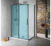 Polysan Altis Line Black parete doccia 90 cm nero opaca/vetro trasparente AL6012B