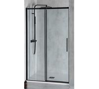 Polysan Altis Line Black porta doccia 111 cm scorrevole nero opaca/vetro trasparente AL3912B