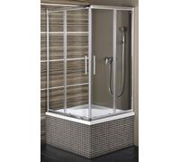 Polysan Carmen box doccia 90x90 cm quadrato cromo lucida/vetro trasparente MD5116