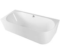 Polysan Sussi vasca da bagno a parete 160x70 cm ovale bianco 90191L