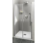 Polysan Zoom Line Black porta doccia 100 cm a battente cromo lucida/vetro trasparente ZL1710