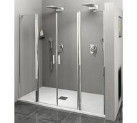 Polysan Zoom Line porta doccia 160 cm a battente cromo lucida/vetro trasparente ZL1416