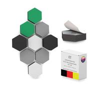 PolySound® ECO, pannelli acustici autoadesivi - Minimalistic Marvel - isolamento acustico extra grazie alla speciale colla - 9 x schiuma acustica 3D 3 - 10 cm