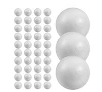 Polystyrene Foam Balls for Decoration 50Pcs White Round Craft Spheres Set