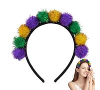 POM BASSE PER DONNE, BALL CAMBINE PER BAMBINI - Tesestre di palla arcobaleno morbida divertente,Copricapo di moda cosplay, ornamento per capelli, accessori in costume per adulti