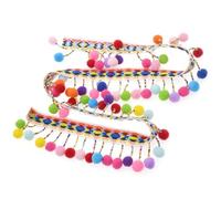 Pom Pom Ball Fringe Trim Ribbon for Hand Crafts Clothes Sewing Lace Ribbon Tassel DIY Accessory trim ball