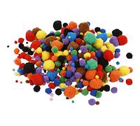 Pom-Poms, D: 5-40 mm, circa 150 ASSTD, 42g