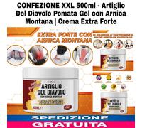 Pomata Artiglio Del Diavolo 500ml Gel Con Arnica Montana, Crema EXTRA Forte