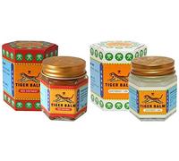 Pomata per massaggi balsamo di tigre, 2 confezioni x 19.4 g, colore: rosso e bianco, per il sollievo dal dolore muscolare, al mentolo