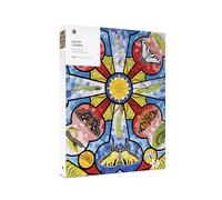 Pomegranate Puzzle da 1000 pezzi di David Cohen per adulti (opera d'arte farfalla finestra rosa)