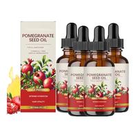 Pomegranate Seed Oil for Skin and Hair - Idratante profondo, Improves Elasticity, Reduces Fine Lines - Anti-invecchiamento, Nourishes Dry Skin & Hair - Leggero, Fast Absorbing. (4 pezzi)