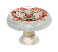 Pomelli a forma di cuore a forma di pecora per cassettiera, armadio, maniglie colorate, per mobili da cucina, decorazione per la casa, confezione da 4