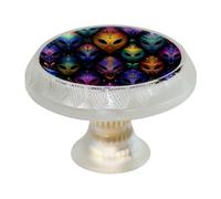 Pomelli a forma di testa di alieno astratti, per cassettiera, armadio, maniglie colorate, per mobili da cucina, decorazione per la casa, confezione da 4