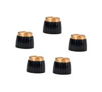 Pomelli Amplificatore Chitarra Push On Oro 5 Pezzi Abs | Adatti a Ricambio per Manopole, Finitura Oro, Modello Gd59, Uso Semplice e Pratico