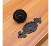 Pomelli antichi per ante e cassetti da 25 cm, viti in zinco, maniglia rotonda con maniglia e lega (adatti per 20 cm di spessore), bronzo da cucina B (2 nero)