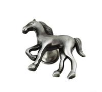 Pomelli decorativi in lega di zinco a forma di cavallo per mobili e porte, pomelli decorativi in stile animale, oro/argento/bronzo rosso/bronzo verde/stagno antico/nero (latta antica)