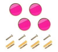 Pomelli decorativi personalizzabili rosa scuro tinta unita tinta unita per cassettiera da 32 mm per cassettiera, confezione da 4