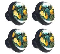Pomelli decorativi senza cuciture con foglie di palma per armadietti da cucina, pomelli decorativi per cassetti con viti, maniglie per mobili per la casa, confezione da 4