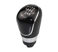 Pomelli del cambio per auto Per Ford Per Fiesta 2008 2009 2010 2011 2012 5/6 Velocità Pomello cambio manuale Ghetta Boot Cover Collare Custodia per auto Pomello del cambio Testa( 6-speed Black)