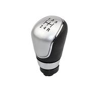 Pomelli del cambio per auto Per Ford Per Fiesta 2008 2009 2010 2011 2012 5/6 Velocità Pomello cambio manuale Ghetta Boot Cover Collare Custodia per auto Pomello del cambio Testa( 5-speed Silver)