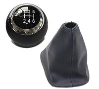 Pomelli del cambio per auto Per Toyota per Corolla E15 E150 2006 2007 2008 2009 20101-2012 5/6 Velocità Manuale In Pelle Pomello Del Cambio leva del cambio Maniglia Bastone( 6 Speed Black Pair1)