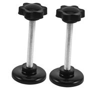 Pomelli di Ricambio per Deambulatore M6 2 Pezzi Neri | Plastica e Acciaio al Carbonio Zincato, Impugnatura Arrotondata, Compatibili Walker e Rollator