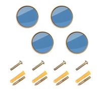 Pomelli e maniglie vintage personalizzabili in acciaio blu tinta unita per mobili da cucina 32 mm per hall confezione da 4