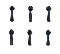 Pomelli for cassettiera 6 pezzi Maniglia for guardaroba in lega di zinco Maniglia a pendente con foro singolo Pomello for porta dell'armadio Pomello for cassetto del guardaroba Nero 62 * 18 mm (N. 7)