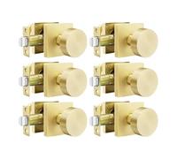 Pomelli For Porte A Sfera Quadrati In Oro Spazzolato, Moderni Ed Eleganti, In Lega Di Zinco For Corridoi E Cucine, Robusti Accessori For Passaggi