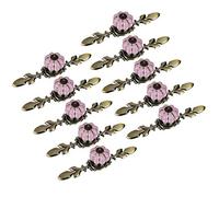 Pomelli in ceramica, 10 pezzi, stile pastorale, for mobili da cucina moderni e creativi, cassetti, 40x43 mm(Pink)