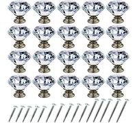 Pomelli in cristallo a forma di diamante, 30 mm 20 Pack Bronzo