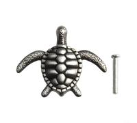 Pomelli in lega di zinco a forma di tartaruga per maniglie di mobili e armadi per porte in camera dei bambini con finitura (latta antica)