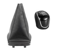 Pomelli Leva Cambio Auto Per Mondeo Per Mk4 IV 2007-2014 Cuffia Pomello Cambio Da 12 Mm Leva Del Testa Della Maniglia Tappo Di Copertura Antipolvere Per Auto(Black 6 Speed 2pcs)