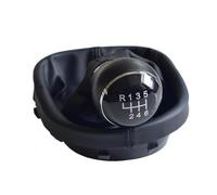 Pomelli Leva Cambio Auto Per VW Per Touran 2003-2010 Per Caddy MK2 2004-2009 Per Caddy II Pomello Cambio 5 6 Marce con Cuffia Nero Plastica Pelle(6 Speed)