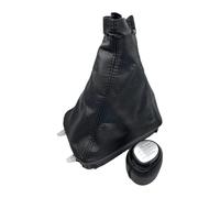 Pomelli Leva Cambio Auto Pomello Del Cambio In Pelle Ghetta Boot Cover Custodia Leva Per SAAB 93 9-3 SS 2003-2012 5/6 Velocità(6 Speed Silver Combo)