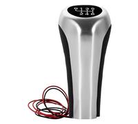 Pomelli leva cambio Compatibile con Per E39 E60 E61 Pomello Del Cambio Manuale Auto, Leva Leggera, Penna(WhiteLight 6 Speed)