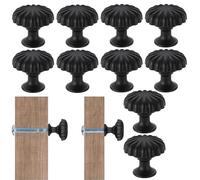 Pomelli Per Armadi Da Cucina 10 Pezzi | Pomelli Stile Zucca Per Armadi | Lega di Zinco Maniglie Tonde Ferramenta per Casa Armadio Guardaroba Mobili Camera da Letto Bagno Garage