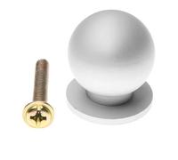 Pomelli Per Cassetti Manopola moderna a sfera rotonda da 10 pezzi Maniglia for mobili in lega di alluminio opaca Maniglia for porta dell'armadio Cassetto Vite resistente Grigio Argento(Style 2)