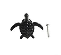 Pomelli per mobili in lega di zinco, a forma di tartaruga unica e placcatura multistrato, perfetti per armadi per porte nelle stanze dei bambini (nero)