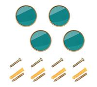 Pomelli personalizzabili in tinta unita blu tinta unita per cassettiera cucina cassetti 32 mm per libreria, confezione da 4