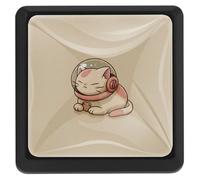 Pomelli quadrati a gradini per armadietti da cucina a gradini con gatto spaziale, manopole nere per cassettiera camera da letto, maniglie per porte della cucina per armadi