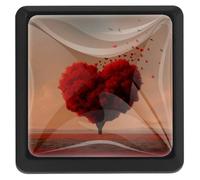 Pomelli quadrati per armadietti a gradini con albero a cuore rosso per porta della cucina, pomelli neri per cassetti della camera da letto, maniglie per porte della cucina per armadi