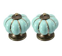 Pomelli retrò 2 pezzi pomelli moderni europei blu royal semplice pastorale campagna cassettiera armadio porta maniglia in ceramica cartone animato./rosa (Color : Light Blue)