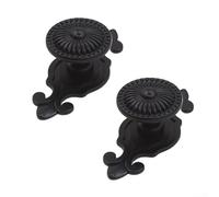 Pomelli rotondi a foro singolo per scatole di scarpe e maniglie dei cassetti, realizzati in lega di zinco per prestazioni e stile duraturi (2 neri)