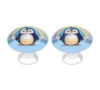 Pomelli rotondi del cassetto dell'acciaio inossidabile delle manopole del gabinetto del pinguino dell'arcobaleno per la maniglia della porta del guardaroba