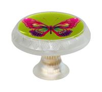 Pomelli rotondi per armadietti a farfalla rossa, di alta qualità, per ante e cassetti, maniglie rotonde con viti, per mobili da cucina e camera da letto, confezione da 4