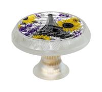 Pomelli rotondi per armadietti con girasole Torre Eiffel, pomelli di alta qualità per ante e cassetti, maniglie rotonde con viti, per mobili da cucina e camera da letto, confezione da 4