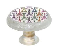 Pomelli rotondi per armadietti con Torre Eiffel, di alta qualità, per ante e cassetti, maniglie rotonde con viti, per mobili da cucina e camera da letto, confezione da 4